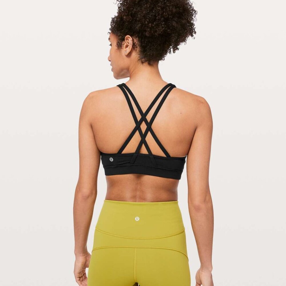 Lululemon Energy Bra High Neck Black Size 6 - Picture 4 of 7